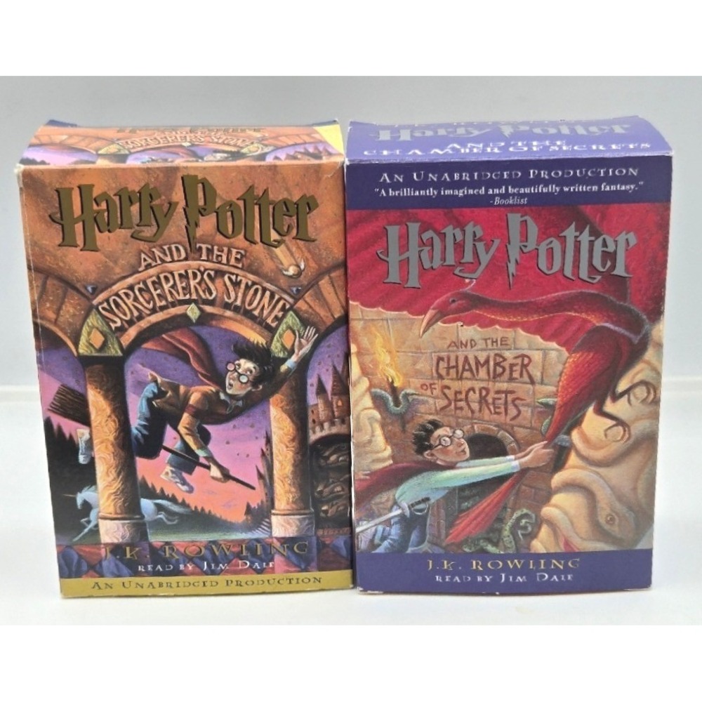 Harry Potter Sorcerers Stone Chamber of Secrets Unabridged Audiobook Cassettes